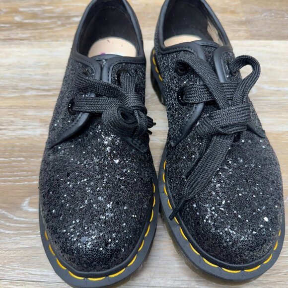 Dr. Martens 1461 Farrah Black Chunky Glitter Oxford Shoes Women's Size 7 - Picture 2 of 7